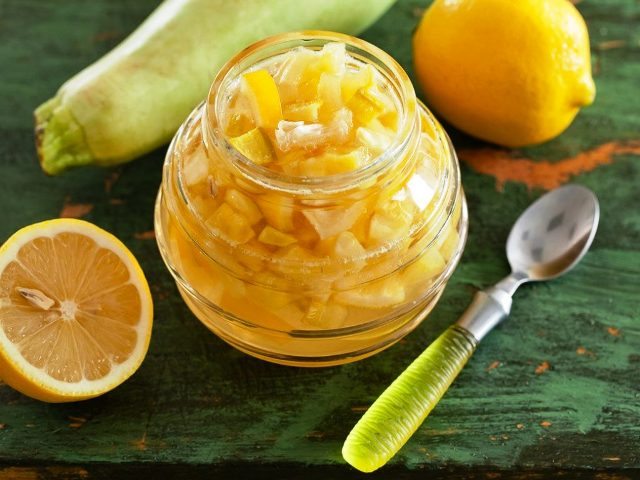 Варенье из кабачков с лимонными дольками